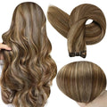 Full Shine Human Hair Weft Extensions Hair Bundles 100g Ombre Blonde Color Sew in Silky Straight Remy Skin Double Weft For Salon