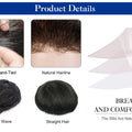 Male Hair Prosthesis Toupee Men Mono& Soft Pu Durable Men Wigs 6" Replacement Exhuast Systemes Unit 100% Human Hair Male Wig