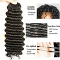 Deep Wave Feather Crochet Braids Boho Human Hair For Braiding Pre-Separated Miracle Knots Crochet 100% Human Hair Extensions