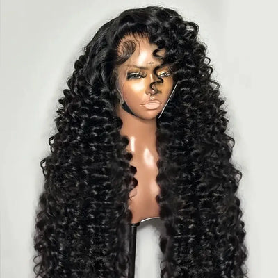 250% Density Loose Curly Deep Wave Lace Frontal Wigs Brazilian Virgin Human Hair Transparent HD 13x4 13x6 Lace Front Wigs