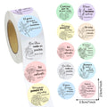 Spanish Bible Verse Stickers Roll - Pastel Round - View 2 | SAMAG