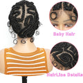 8 inches Synthetic Full Lace Handmade Twist Knotless Box Braids Wigs with Baby Hair Short Lovely Braided Wigs for Black Women