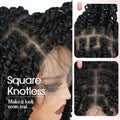 Synthetic Full Lace Braided Wigs Spring Twist Wig for Black Women 14 Inch Short Bob Knotless Box Braids Double Lace Twist Wigs