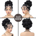 Synthetic Braided Wigs Hand-tied Full Lace Braided Wig with Baby Hair Afro Short Wigs Knotless Box Braids Wigs for Black Women