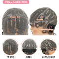 Short Lovely Synthetic Braided Wigs for Black Women Full Lace Hand-tied Twist Knotless Box Braids Wigs with Baby Hair 8 inches