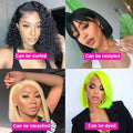 Straight Short Bob Wig Human Hair 13x4 Transparent Lace Front Wigs 230 Density Natural Black Bone Straight Short Human Hair Wigs