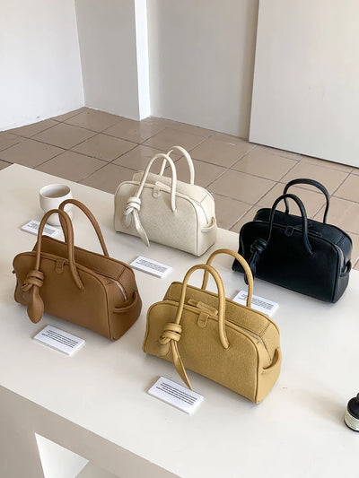 Women Boston Bag Large Capacity PU Leather Handbag Soft | SAMAG