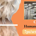 Full Shine Clip in Hair Extensions Human Hair Clip Balayage 7pcs 120g Double Weft Hair Extensions Human Hair For Woman