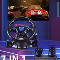 Racing Steering Wheel Vibration Controller 7 in 1 Game Simulation Racing Pedals for switch/xbox 360/xbox one/pc/ps4/3/Android