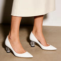 women's pointed toe pumps fashion chunky heels fall spring pumps woman party office dress shoes woman