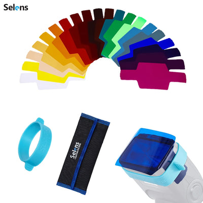 Selens SE-CG20 Flash Gel Color Filters Photo Studio Kits | SAMAG