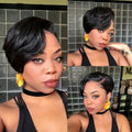 Straight Pixie Cut Wig Transparent Lace Brazilia Human Hair 13×4 Human Hair Wigs Short Bob Wig Lace Wig For Woman