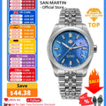 San Martin 39mm MOP Dial Sport Gada Watch Luxury Dress Men Miyota 90S5 Automatic Mechanical Wristwatch Waterproof 100m SN0144