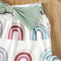 Summer Newborn Baby Girl Clothes Set  Sleeveless  Bodysuit  Printed Shorts  3pcs Clothing Suit Baby Girl Clothes