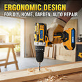 21V Protable Cordless Electric Drill Driver Kit Orange Power Set With Battery Charger 27Pcs Accessories Variable | SAMAG