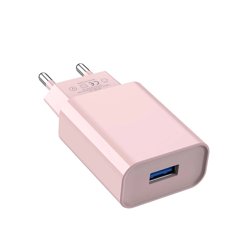 USB Charger 5V 2A Travel Universal Wall Power Adapter Plug For iPhone 16 15 14 Samsung Xiaomi Redmi LG EU US Head Fast Charging