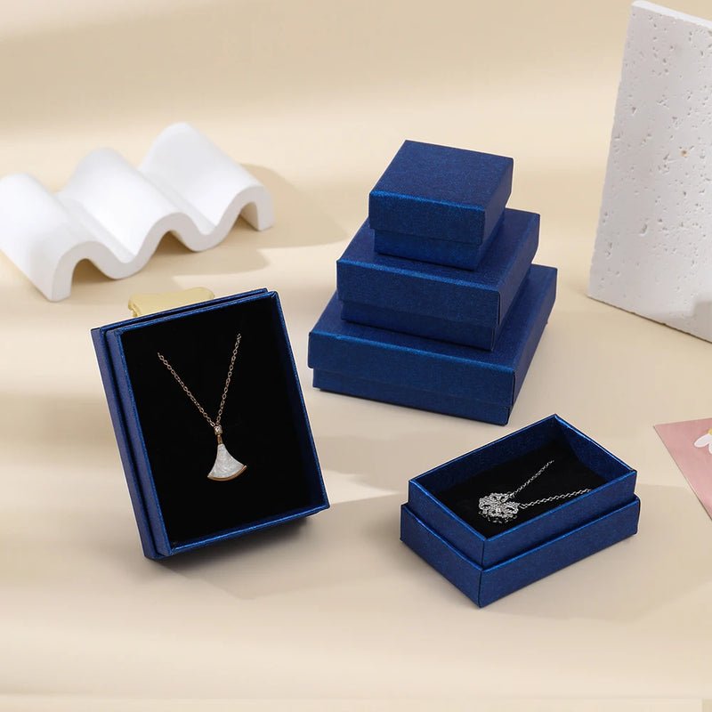 24pcs Jewelry Box for Necklace Earrings Ring Bracelet Boxes Engagement Birthday Gift Packaging Paper Jewellery Organizer Display