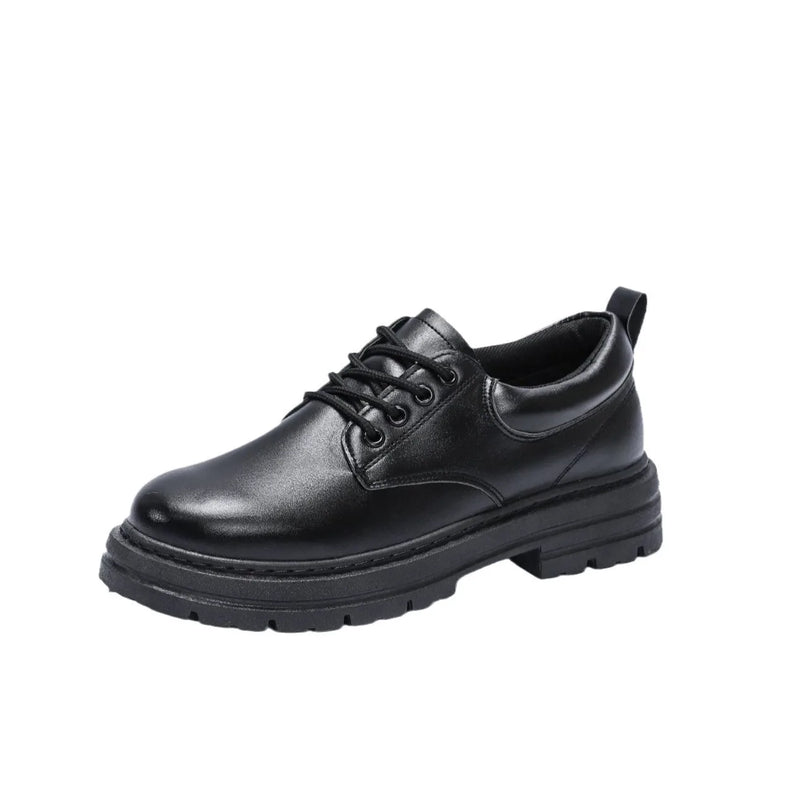 Spring Men's Work Shoes New Business Waterproof Black Leather Shoes