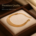 Stainless Steel Bracelet Thin Link Multilayer Chain for Women Lightweight Adjustable Jewelry Daily Wear - Visuel 6 | SAMAG