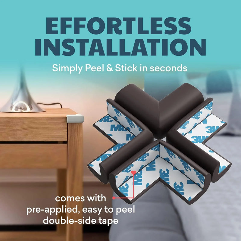 NBR Baby Safety Corner Guards Edge Bumpers for Furniture, Soft Corner Protectors for Kids Childproof Table Desk Coffee Corners