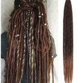 24 Inch Synthetic Dreadlock Hair Extensions, 10Strands/Lot Single Ended Soft Dreads Locks Hippie Style Dreadlock for Women