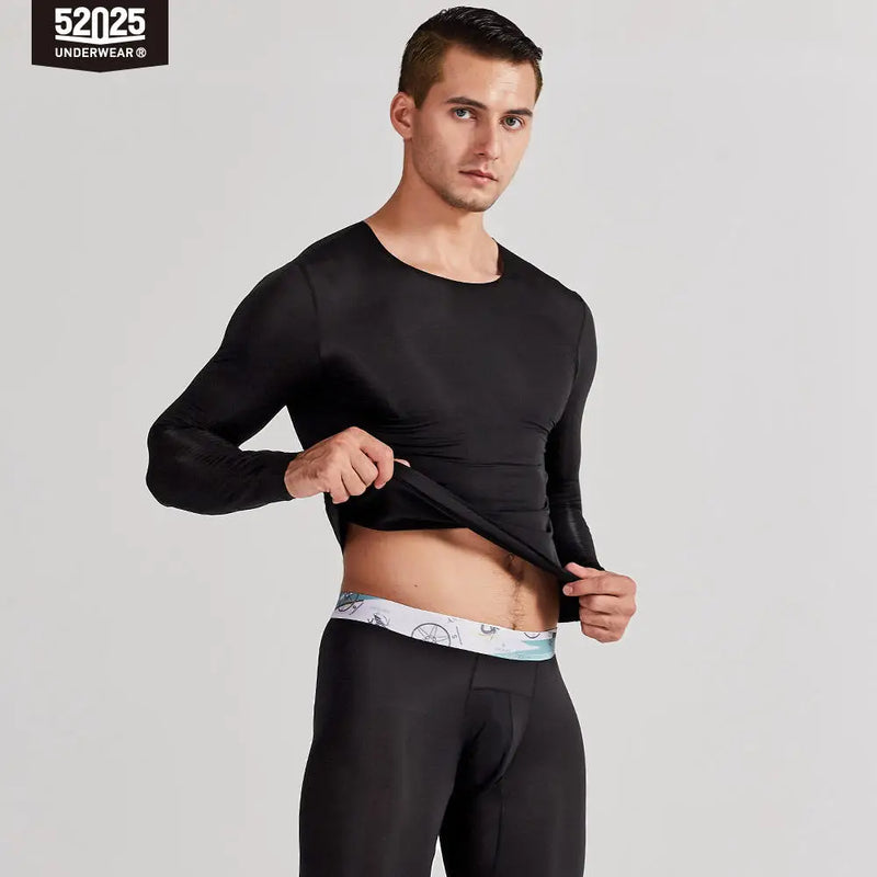 52025 Men's Ultra-Light Base Layer Set – Translucent Fabric with Barely-There Feel, Body-Hugging Fit and Anatomical U-Pouch