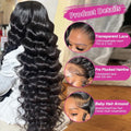 250% Density Loose Curly Deep Wave Lace Frontal Wigs Brazilian Virgin Human Hair Transparent HD 13x4 13x6 Lace Front Wigs