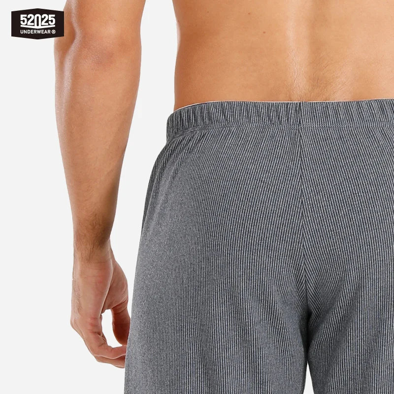 52025 Men's Cotton Lounge Shorts – Comfortable Midweight Pajama Shorts with Adjustable Drawcord, Tailored Fit and Side Pockets