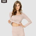 52025 Men’s & Women’s Thermal Underwear – High-Waist, Fleece-Lined, Soft Cotton Long Johns in Light Colours, Warm & Comfortable