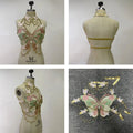 Women's Butterfly Embroidered Top Crystal Chain - View 5 | SAMAG