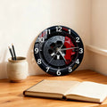 2D Wall Clock Mechanical Clock Contemporary Digital Clock Arabic Numerals Easy Reading Hanging Clock Decoration for Bedroom Room