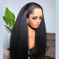 Kinky Straight 13X4 Lace Front Wig Glueless Yaki Straight HD Lace Frontal Wig Vietnamese Raw Curly Human Hair Wigs 5x5 HD Closure Waer And Go Glueless Wigs 250% Density On Clearance Sale