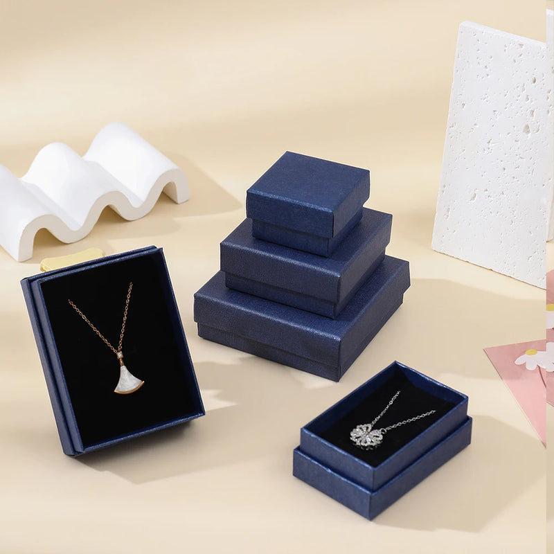 24pcs Jewelry Box for Necklace Earrings Ring Bracelet Boxes Engagement Birthday Gift Packaging Paper Jewellery Organizer Display