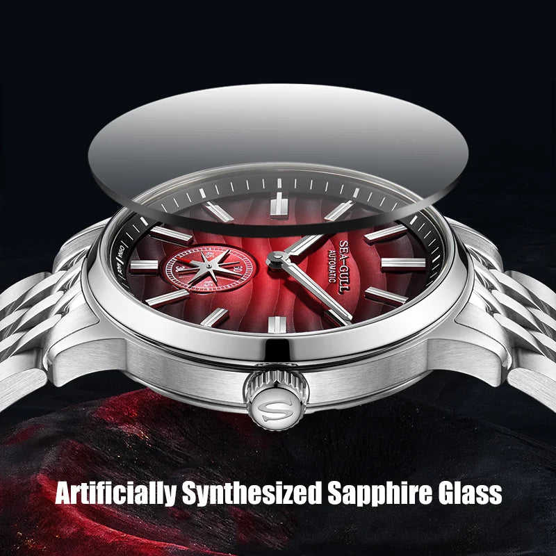 Seagull Natural Series Men Watch Automatic Mechanical Watch Polaris Sub Dial Luminous Luxury Dress Men Wristwatch 6180 2025 New