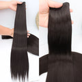 Natural Bio Synthetic Heat Resistant Hair Extensions Sew In Straight Hair Weave Bundle 26" 200g Synthetic Cosplay Ponytail Fiber