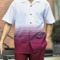 Summer New Printed Men's Top + Trousers Casual Suit Shirt Pants 2 - Piece Fashion Harajuku Retro Party Outdoor | SAMAG