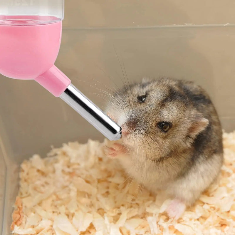 125ml Hamster Drinker Water Bottle No Drip Small Animal Water Dispenser Hanging Hamster Drinker For Guinea Pigs Hamsters Bunnies