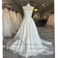 Lakshmigown Modern Print Satin Wedding Dress With Pockets - View 2 | SAMAG