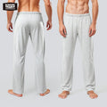 52025 Men's 100% Cotton Pajama Lounge Pants (2-Pack) – Relaxed Fit, Side Pockets and Breathable Everyday Comfort