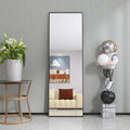 Foot mirror, 165x60, mirror full length, toilet mirror, aluminum alloy frame, living room, bedroom, Black