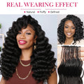 Ocean Wave Crochet Braids Miracle Knots Crochet Human Hair Pre-Separated Invisible Knotless Loose Deep Wave Feather Crochet Human Hair Bundles For Black Women Ocean Wave Humain Crochet Hair 16 To 26 Inch 60g/pcs 240g For A He