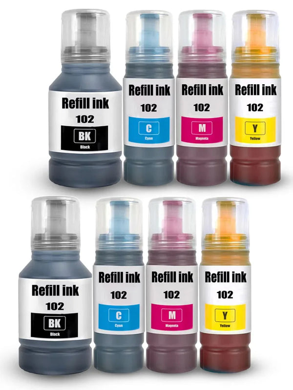 for epson 102 ink compatible 102 Refill Dye ink For ECOTANK ET-2700 ET-2750 ET-2751 ET-2850 ET-3700 ET-4750 ET-4850 ET-15000