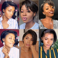 Straight Pixie Cut Wig Transparent Lace Brazilia Human Hair 13×4 Human Hair Wigs Short Bob Wig Lace Wig For Woman