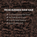 #4 Dark Brown Burmese Curly Human Hair Bundles Virgin Hair Burmese Raw Human Hair Extensions 3C4A Spiral Curly Bundles 1/3/4 Pcs