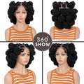 Bantu Synthetic Braided Wigs Full Lace Wig Knotless Box Braids Wigs Afrian Braiding Hair Wigs For Black Women