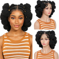 Bantu Synthetic Braided Wigs Full Lace Wig Knotless Box Braids Wigs Afrian Braiding Hair Wigs For Black Women