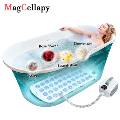 Bathtub Massage Mat Bubble Bath Spa Beauty With Remote | SAMAG