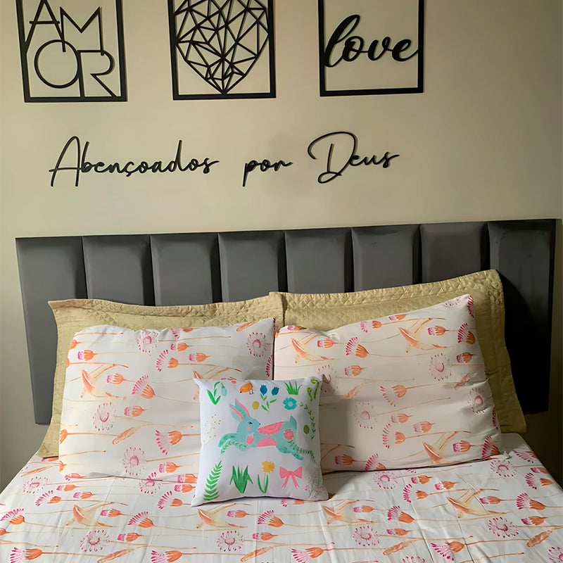 Cabeceira De Cama Adesiva Modulada Estofada Para Cama De Solteiro Casal 1 Peça
