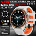 HD350 Pro Men Smart Watch AMOLDE GPS Track Offline Map 4GB Memory Recorder Flashlight Outdoor Sport Barometer Altitude Compass