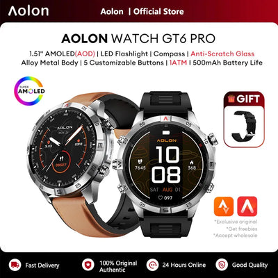 Aolon GT6 PRO Military Smart Watch Compass Flashlight | SAMAG